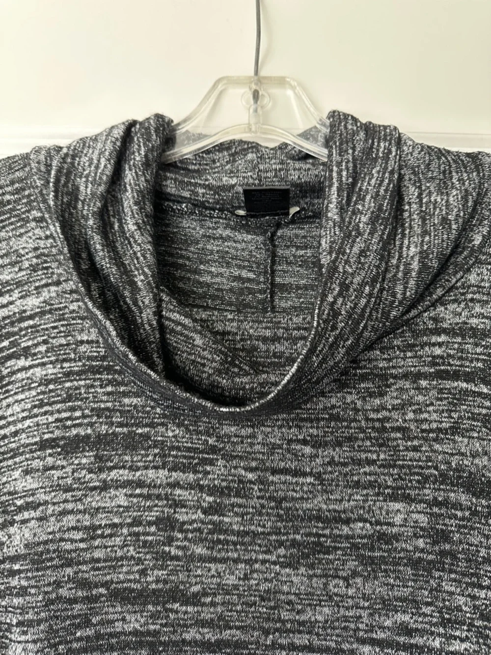 Ann Taylor Womens Charcoal Gray Cowl Neck Sweater Tunic Quiet Luxury Cozy - Picture 4 of 6